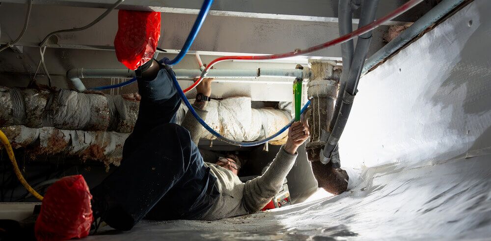 Arnold & Sons Technician performing a plumbing repair