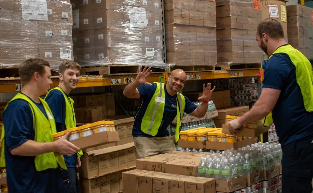 Arnold & Sons team at the Midwest Food Bank