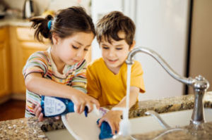 kids washing hands - Plumbing, sewer, & drain services in Peoria IL